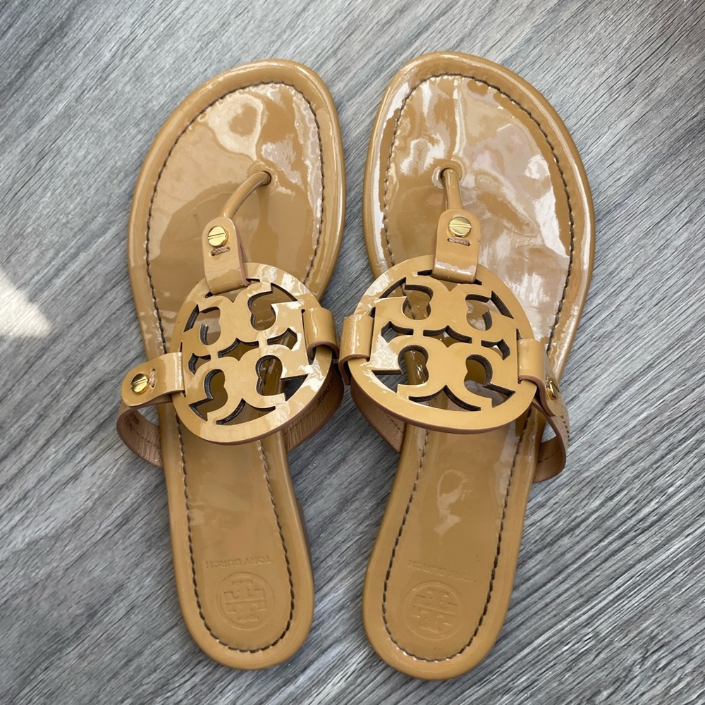 Tory Burch Miller Sandal, Patent Leather Size 8